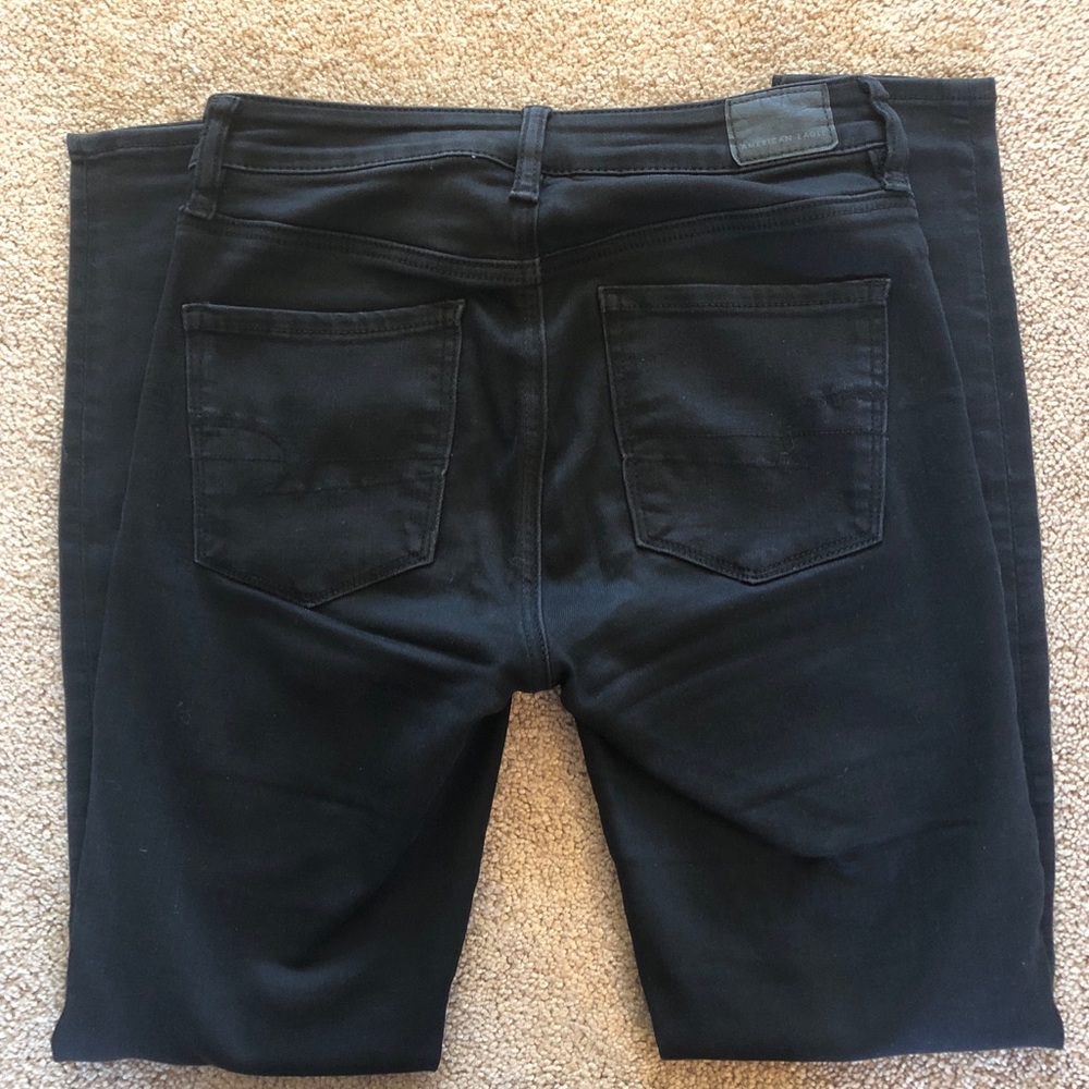 AEO Next Level Stretch Black High Rise Skinny Jean - Picture 8 of 12